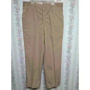 Vintage Talon Army Tan Khaki Pants Men Size 34 (No Tag) Polyester & Rayon